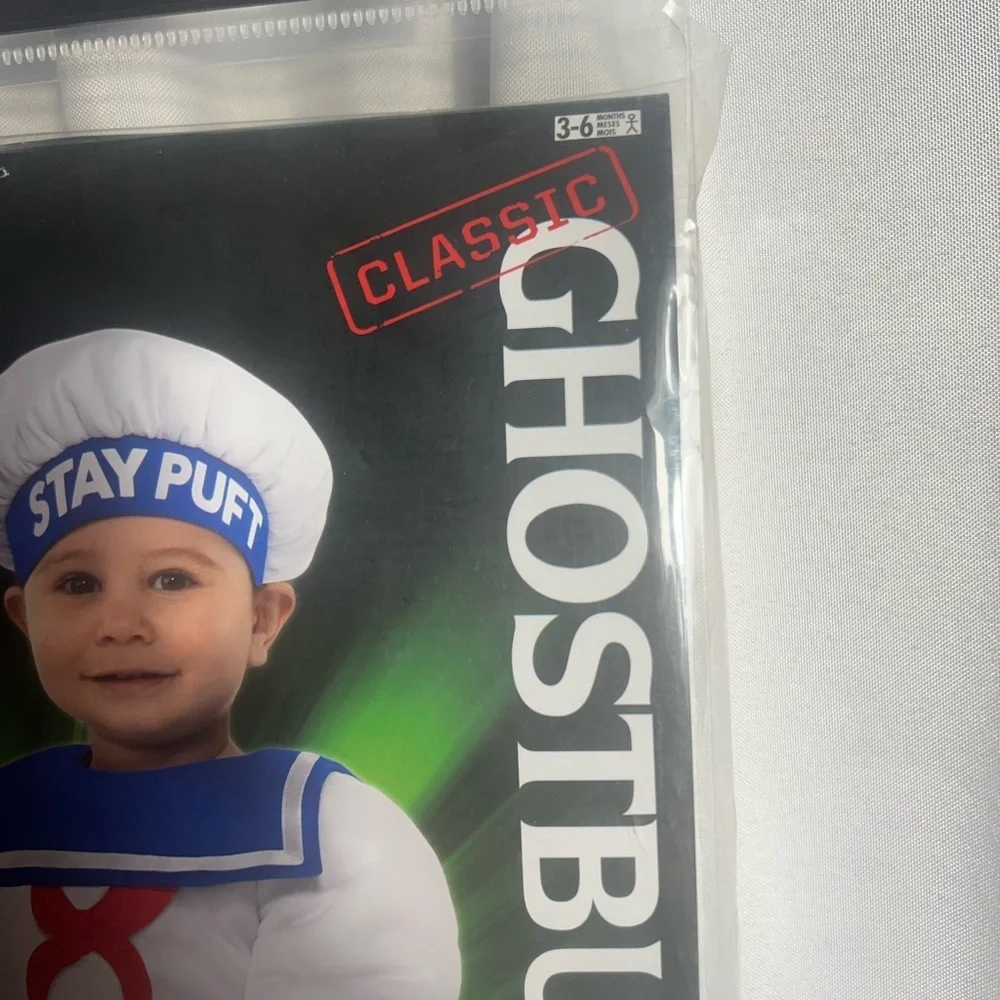 Ghostbusters Stay Puft Infant 3-6 Months Halloween Costume NWT - Picture 3 of 7